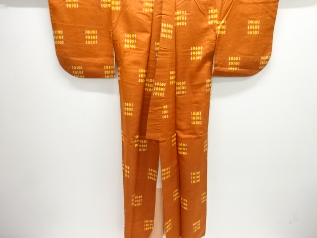  大正ロマン　抽象模様織り出し銘仙着物